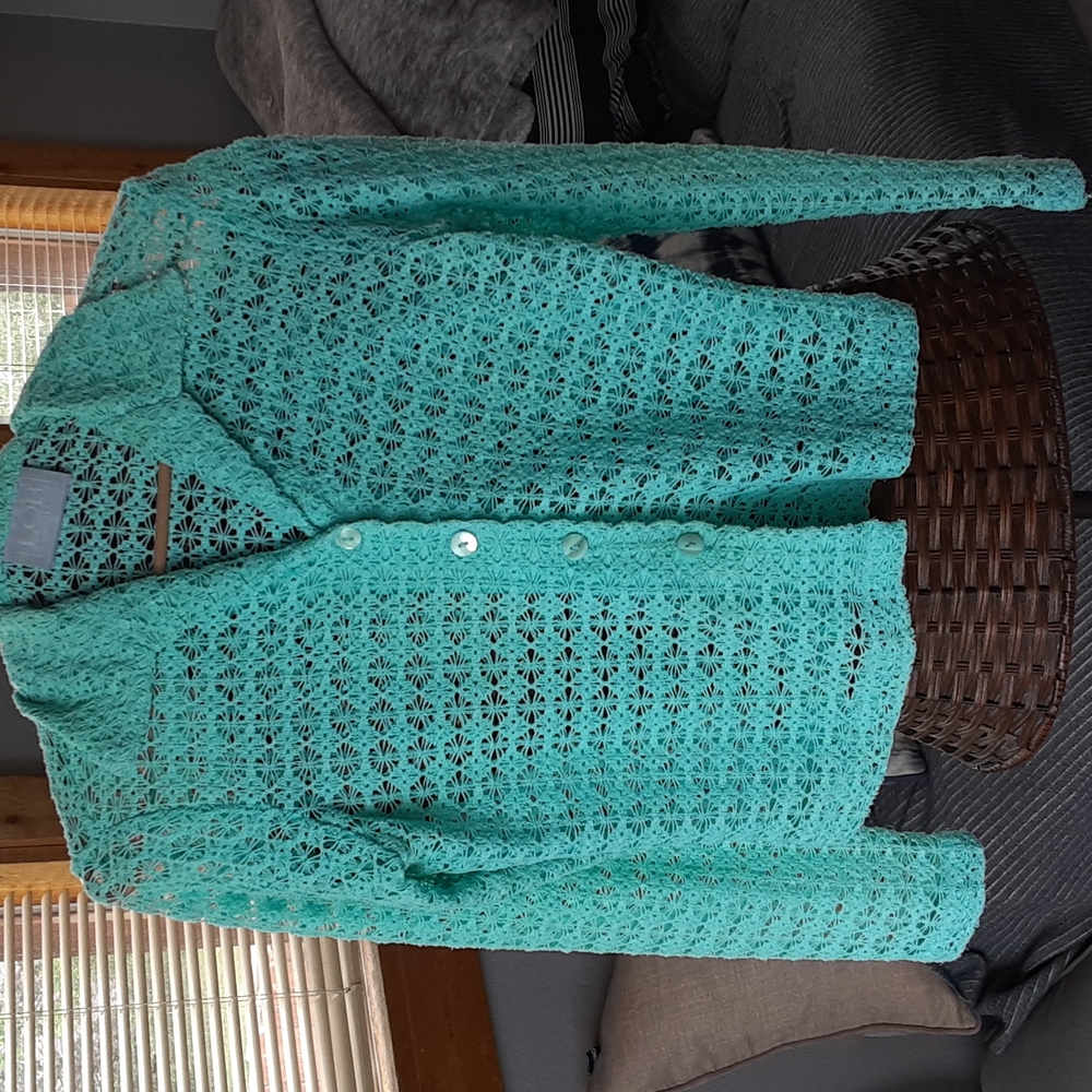 Long sleeve see through knit top